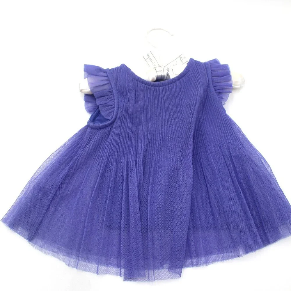 First Impressions Baby Girl's Purple Tulle Dress & Leggings Set 0-3 Months NWOT
